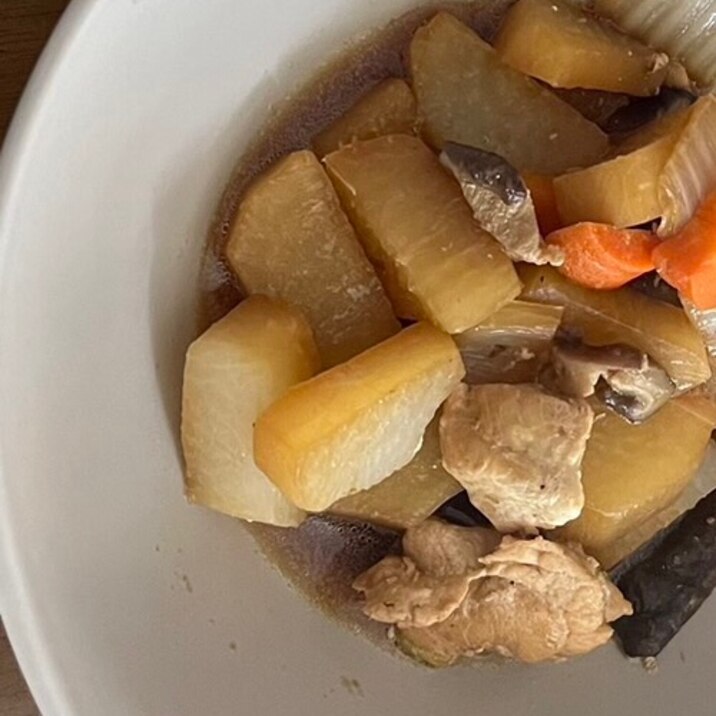 鶏肉と大根の醤油麹煮物